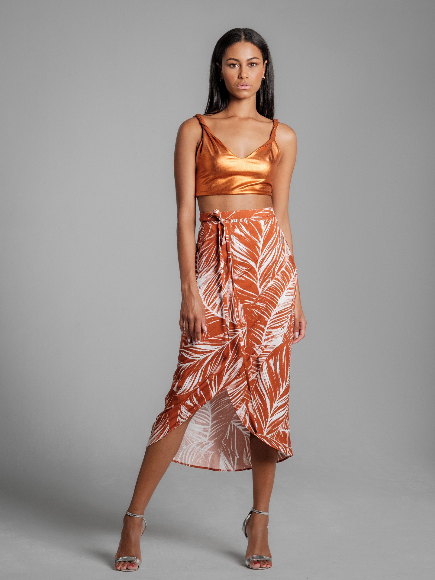 Drape twin rust I Skirt