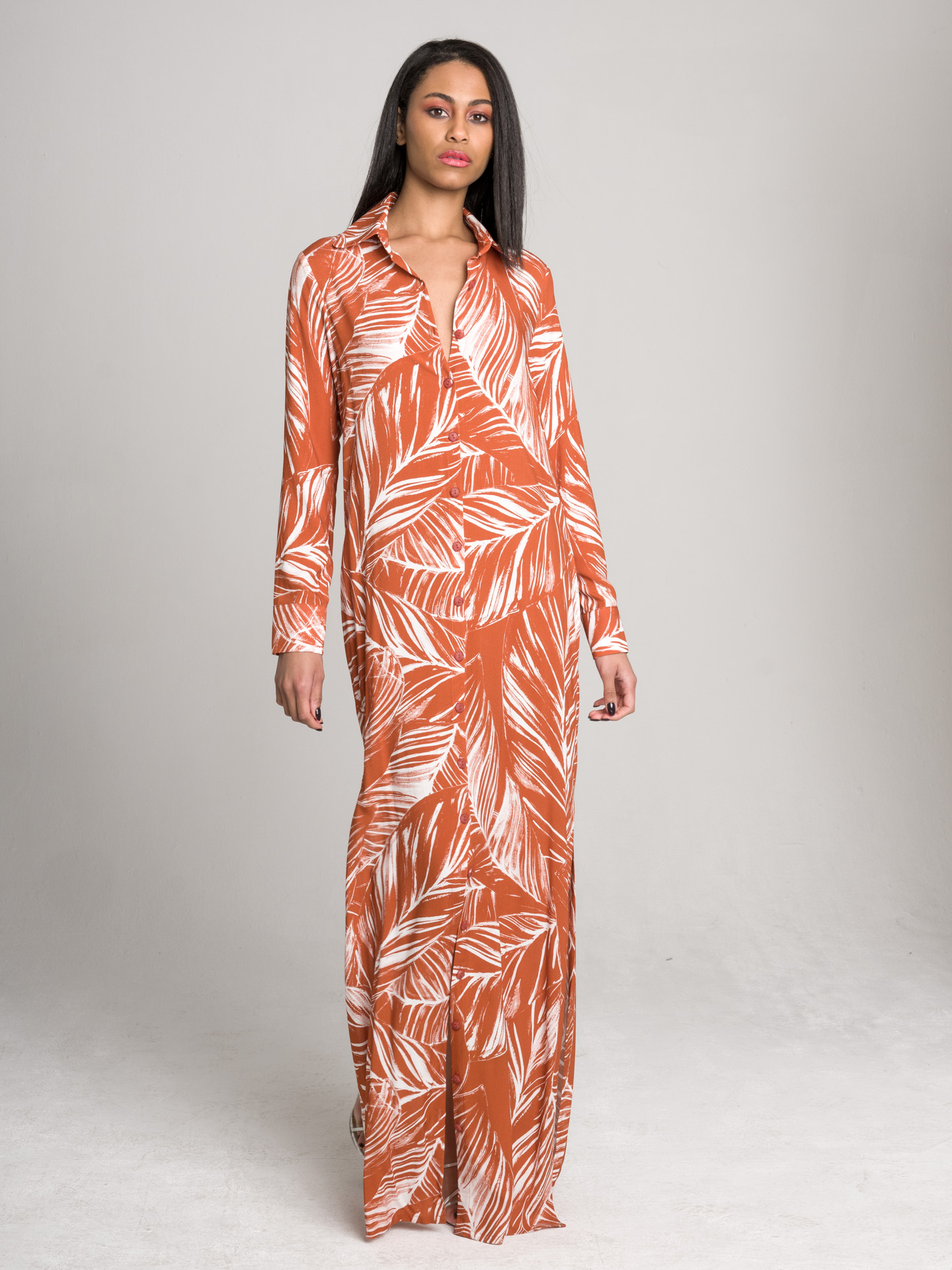 Flame rust maxi I Dress