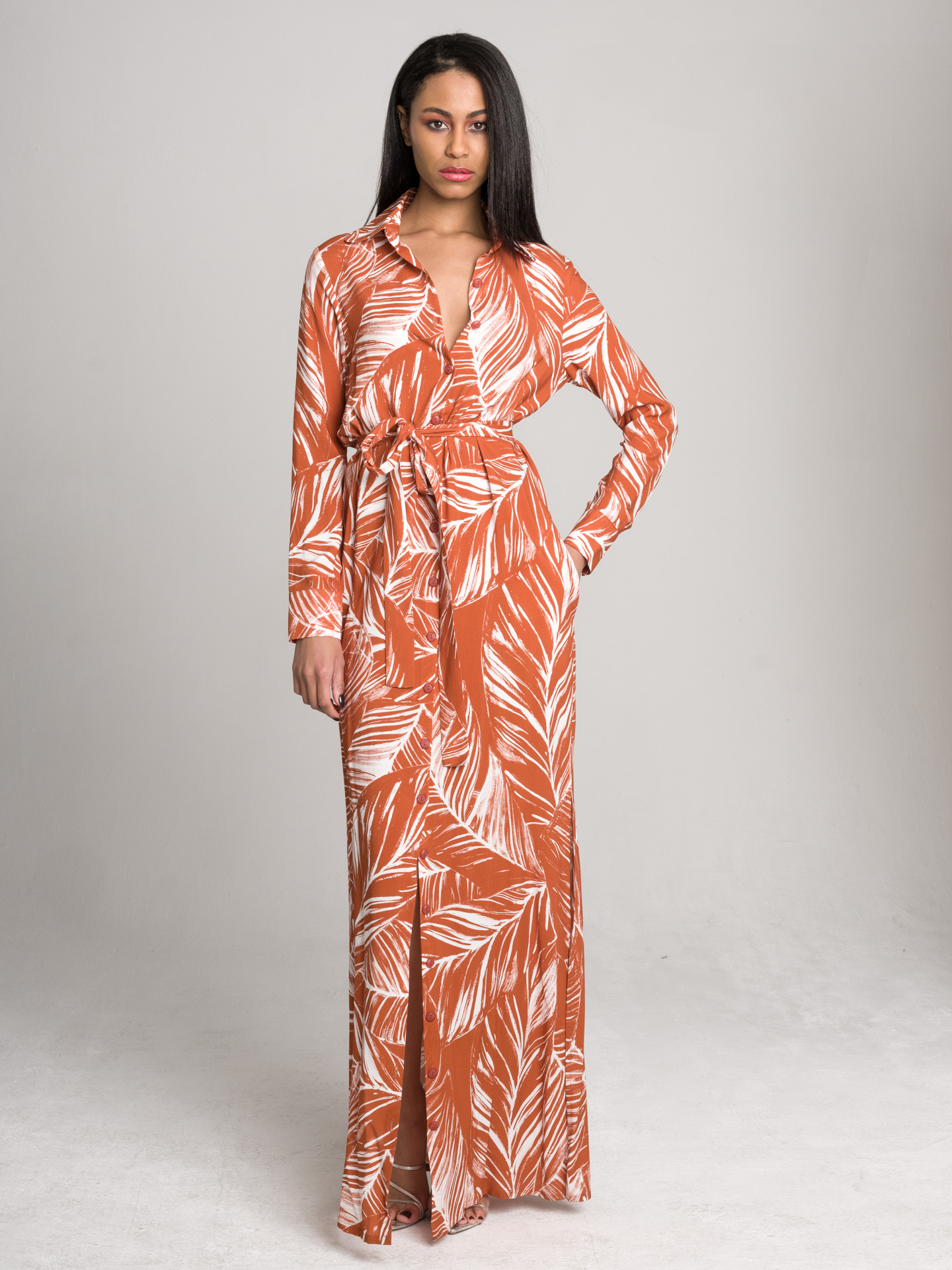 Flame rust maxi I Dress