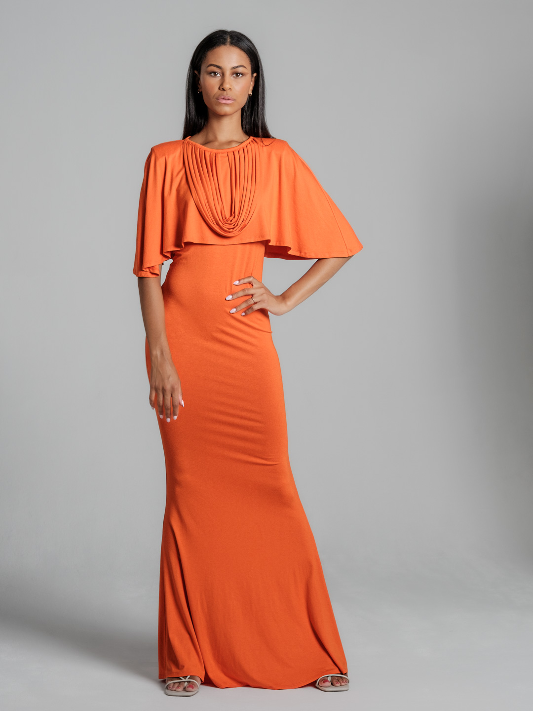 Omenala maxi orange I Dress