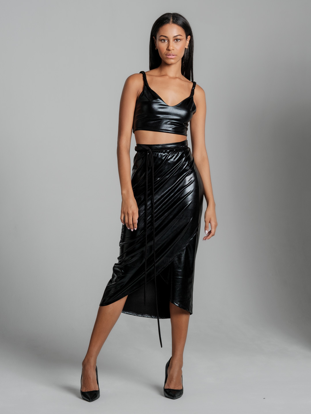 Drape glam black I Skirt