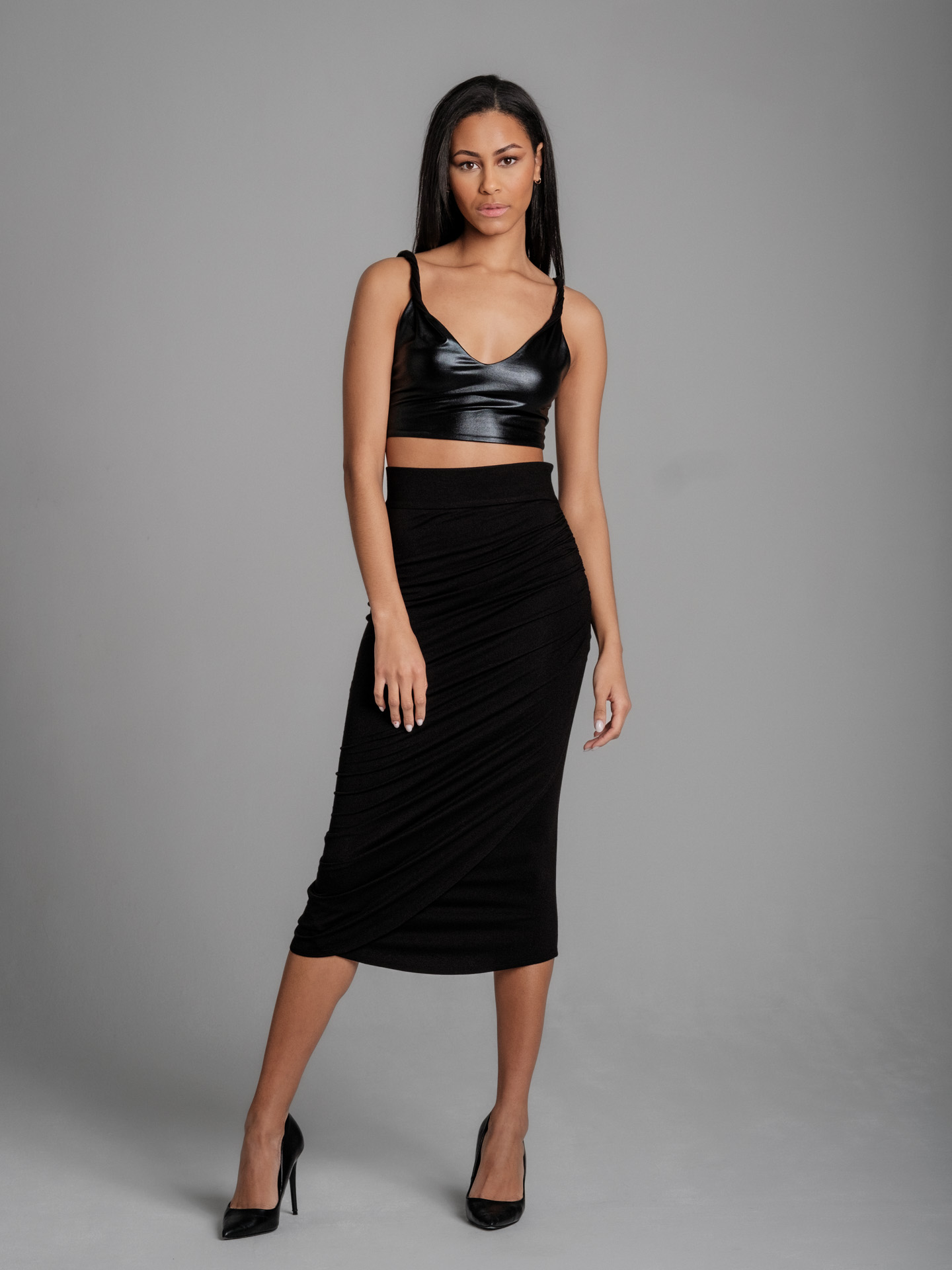 Shaye midi black I Skirt