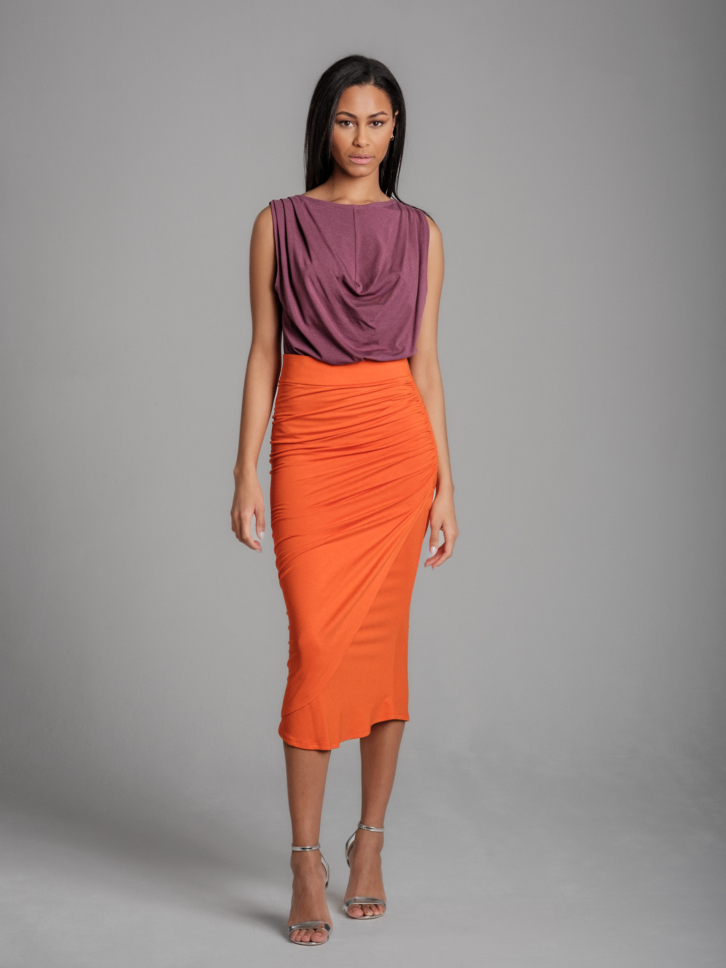Shaye midi orange I Skirt