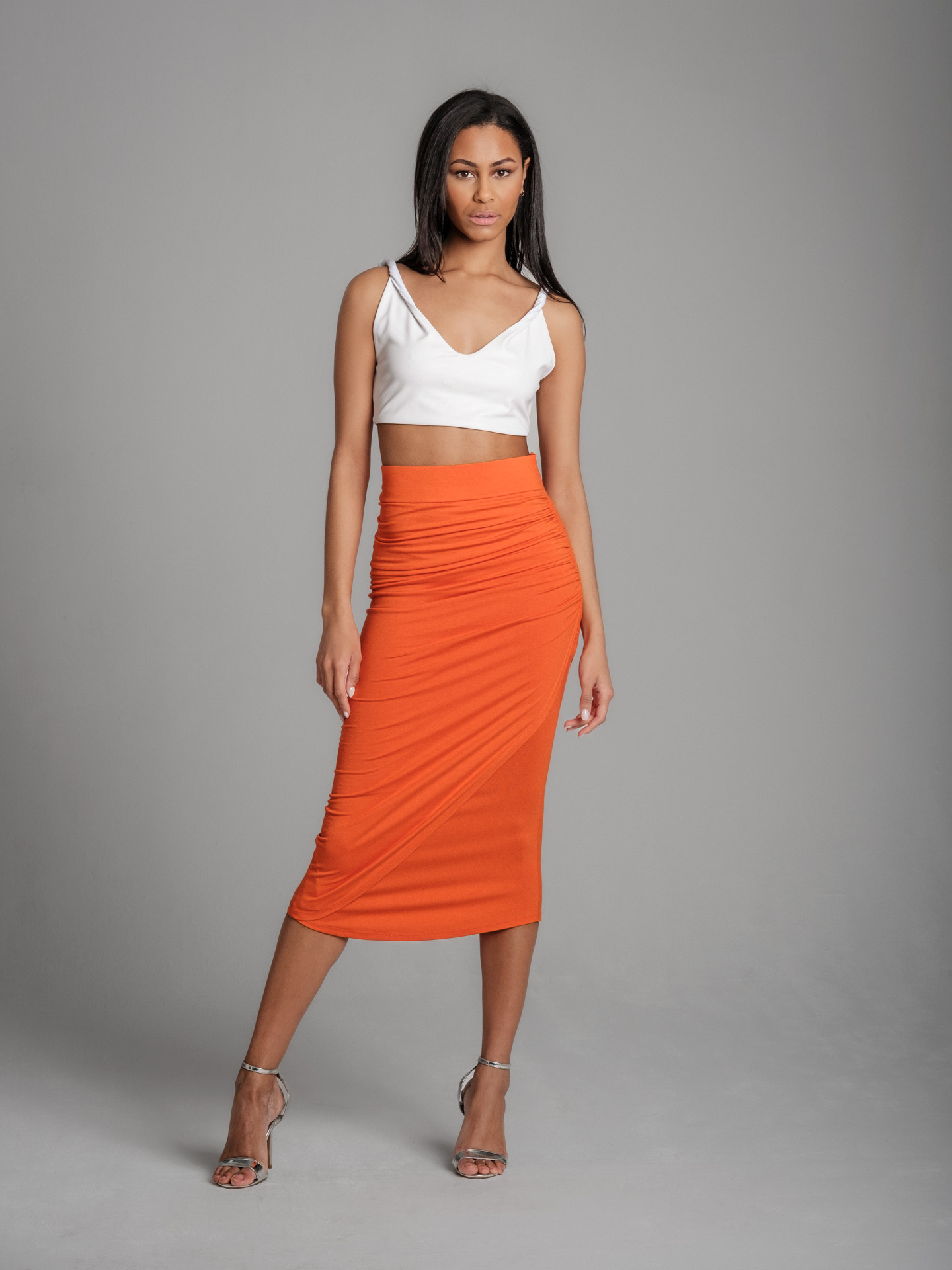 Shaye midi orange I Skirt