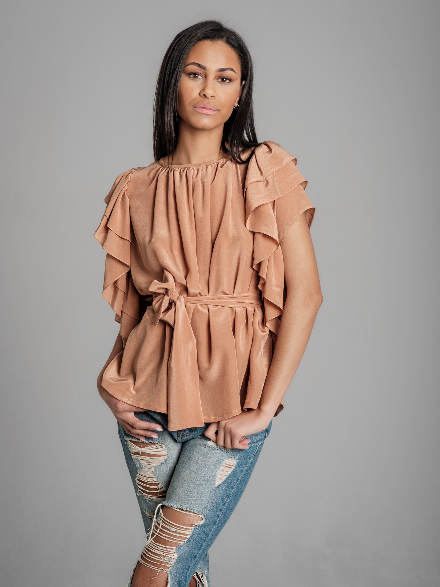 Butterfly nude I Blouse