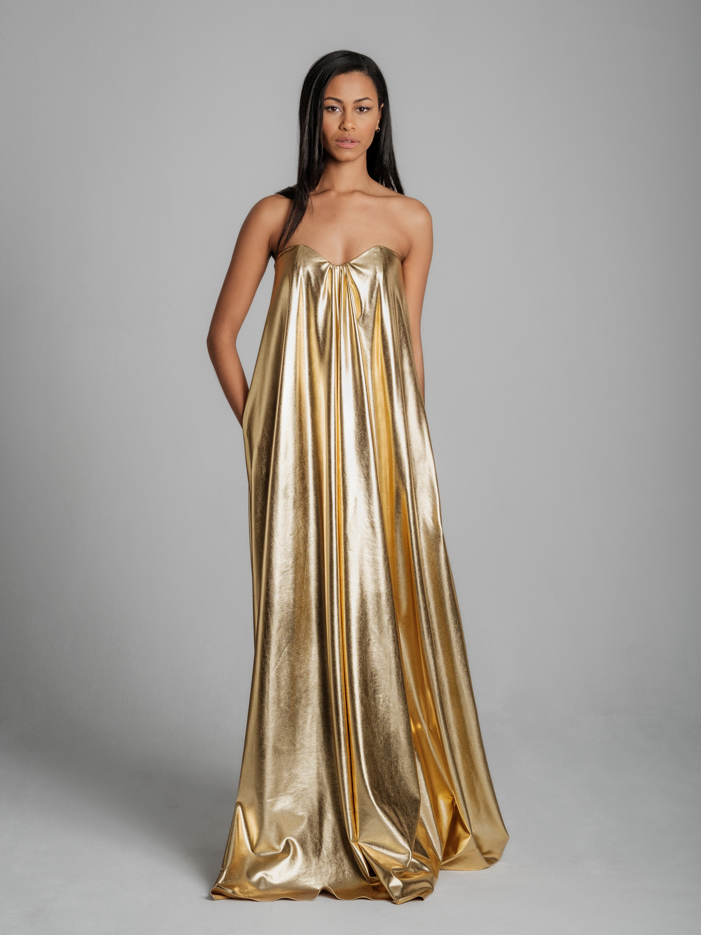 Quiet glam gold I Dress