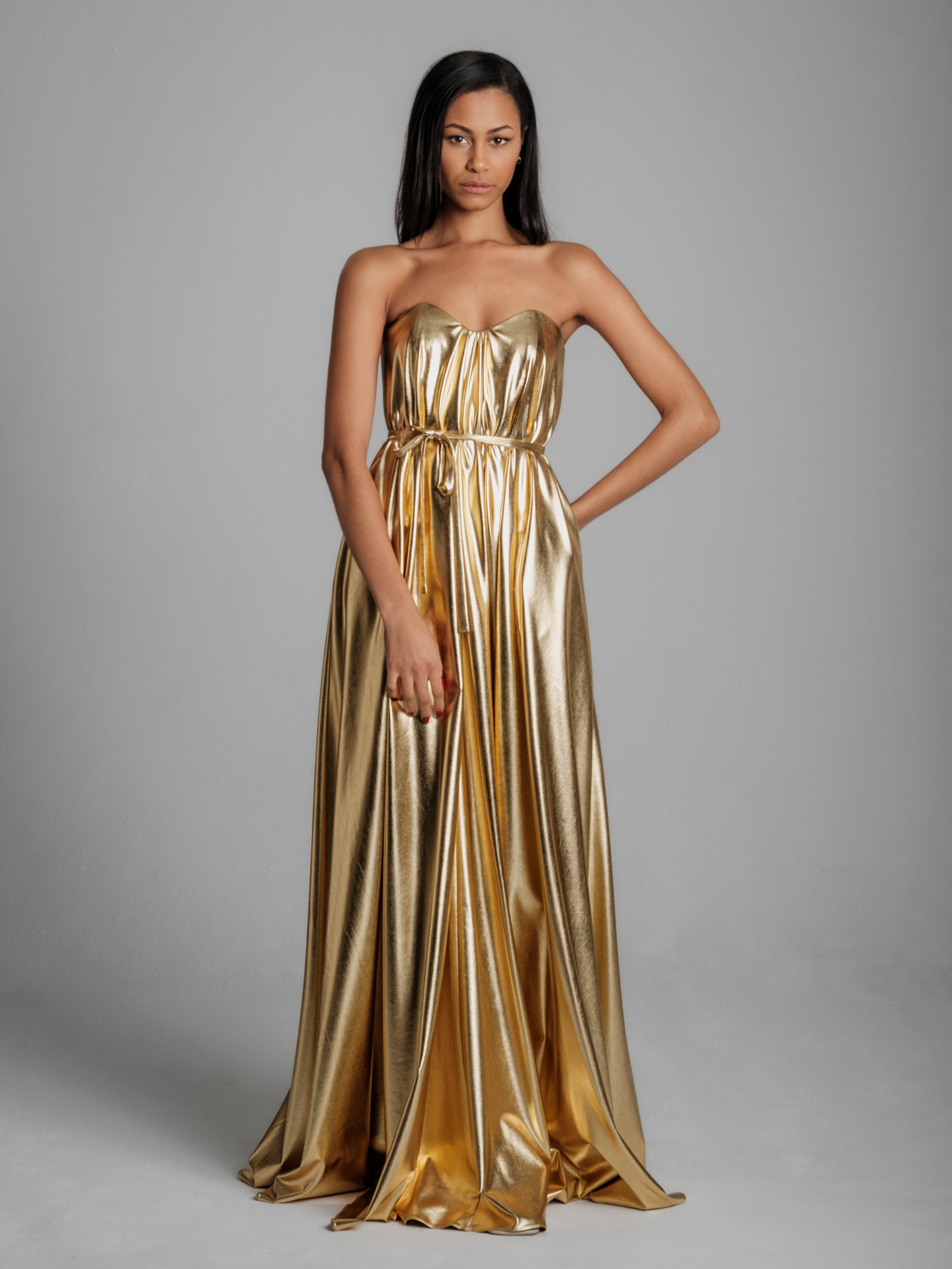 Quiet glam gold I Dress