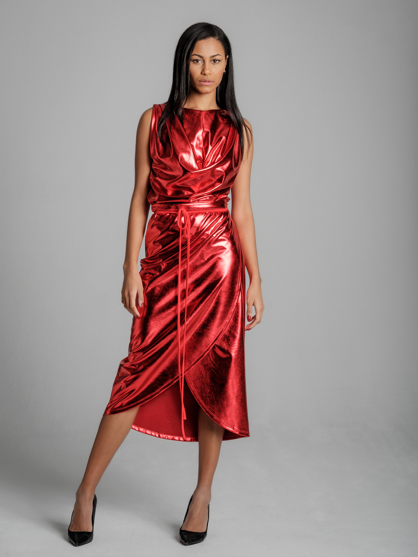 Drape glam red I Skirt